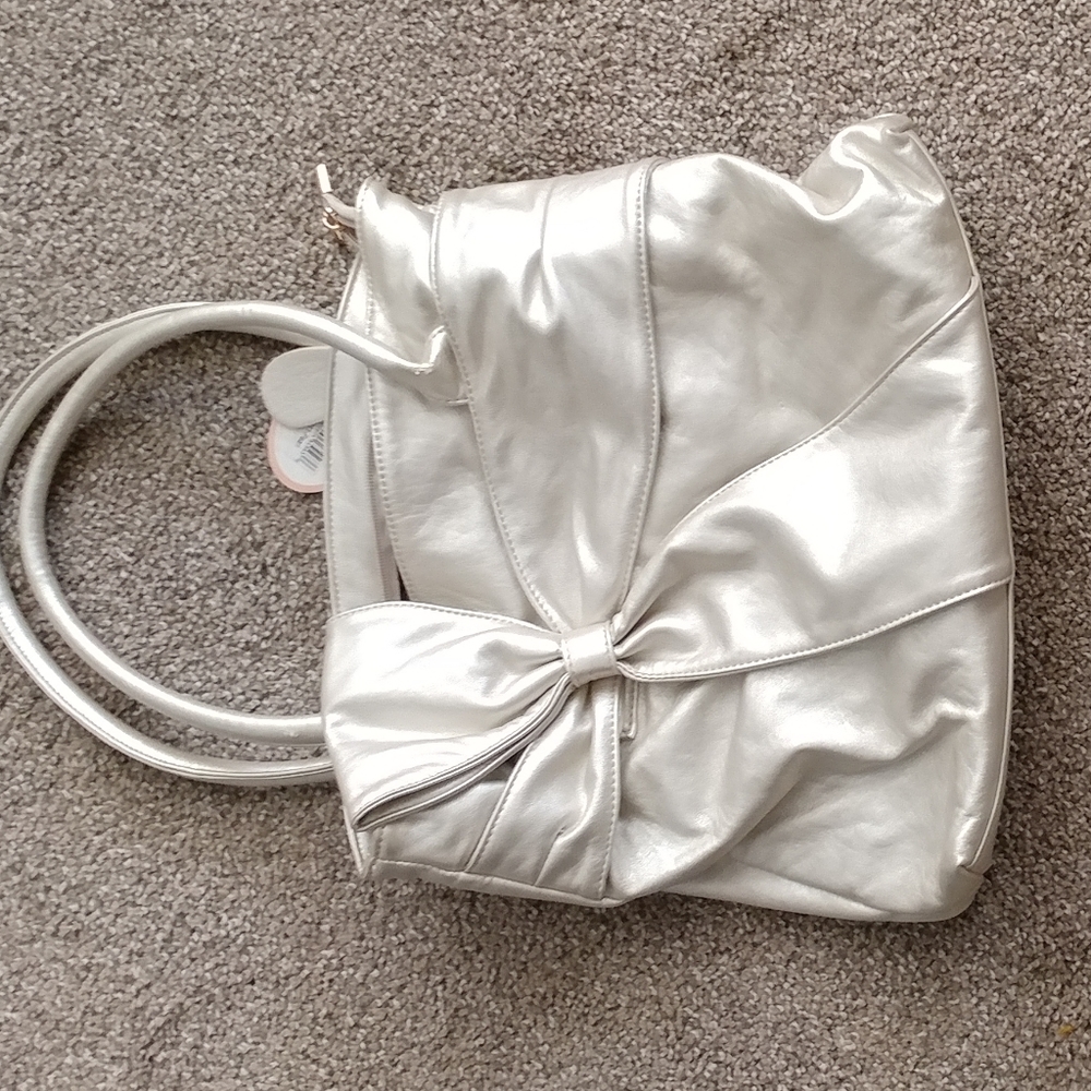 Silver shoulder bag